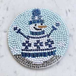 Snowman with Sweater Christmas Coaster Gift Decoration X Mas Holiday